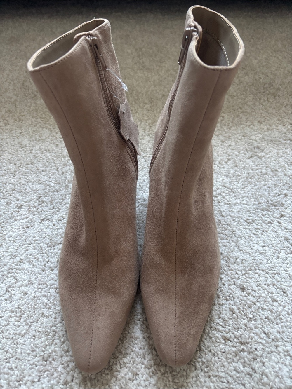 Steve Madden Taupe Suede Ankle Booties